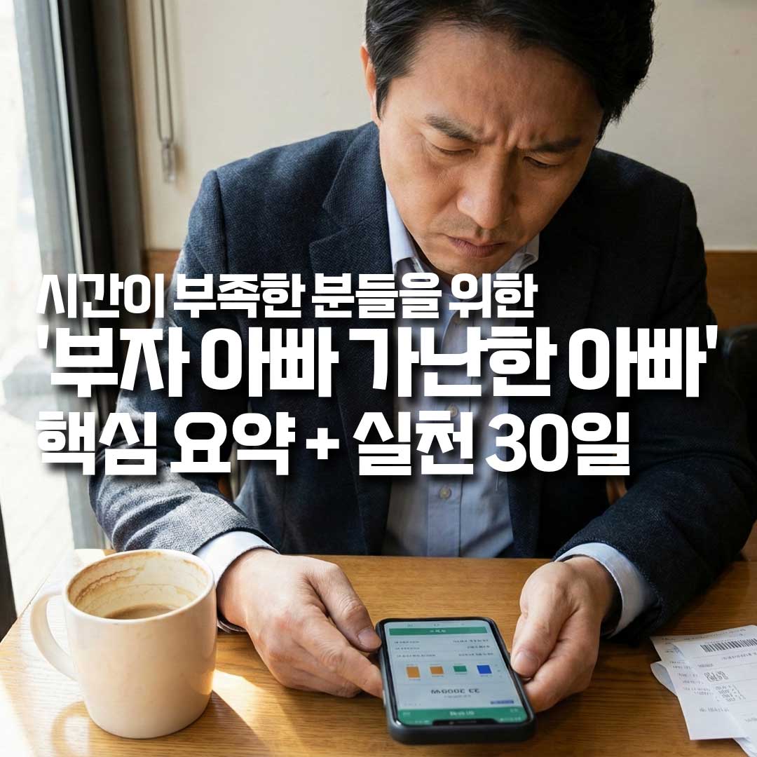 독서를 좋아하지만 시간이 부족한 분들을 위한 『부자 아빠 가난한 아빠』 핵심 요약+실천 30일